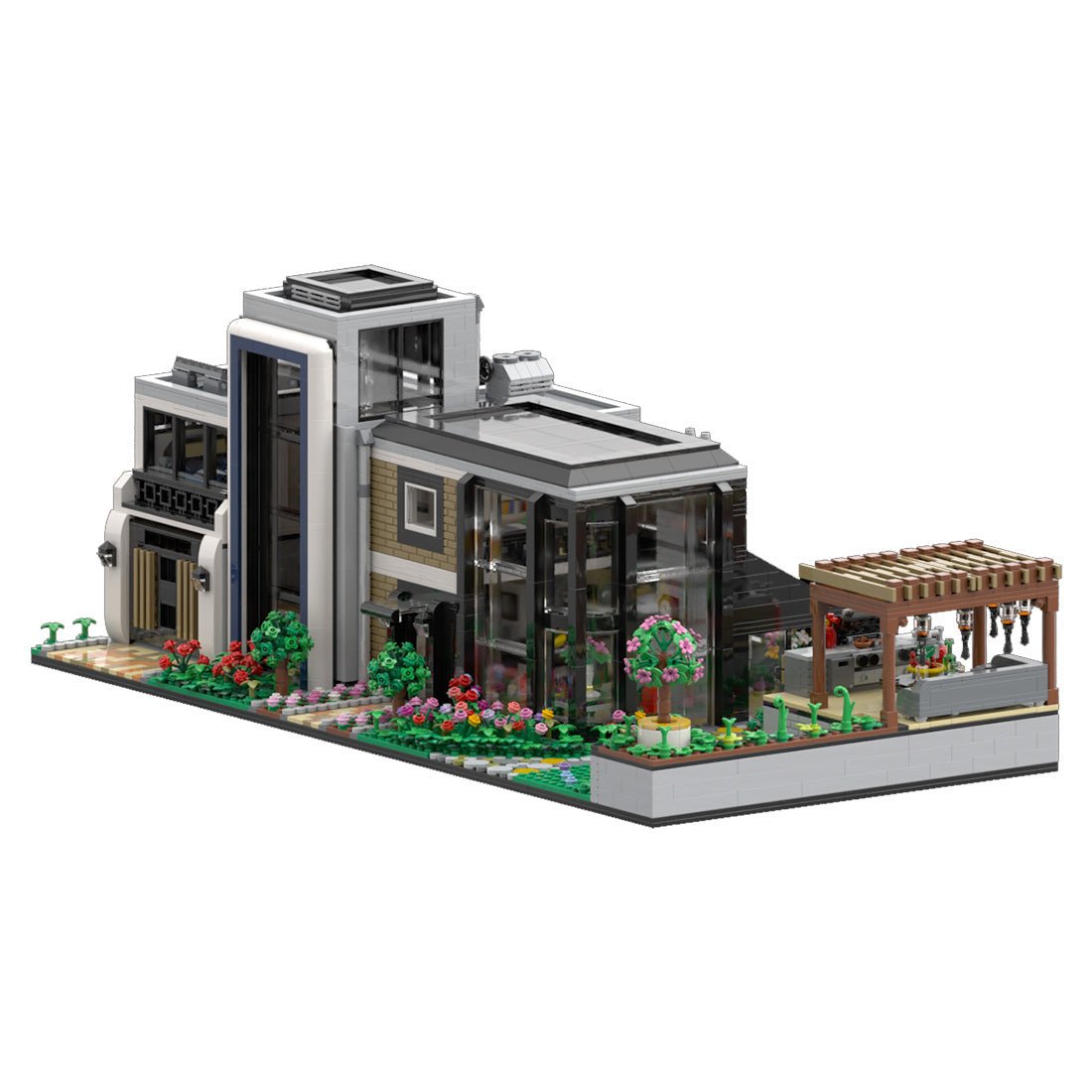 MOC - 151755 Modern Glass Villa - LesDiy