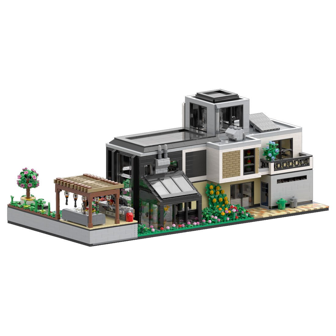 MOC - 151755 Modern Glass Villa - LesDiy