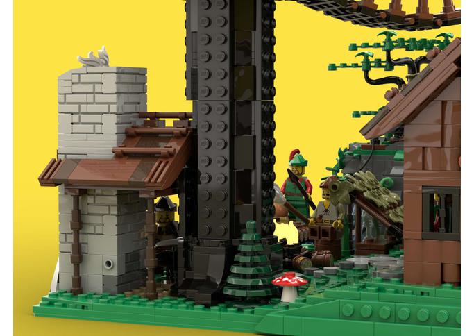 MOC - 153885 Forestmen's Headquarters Castle System - LesDiy