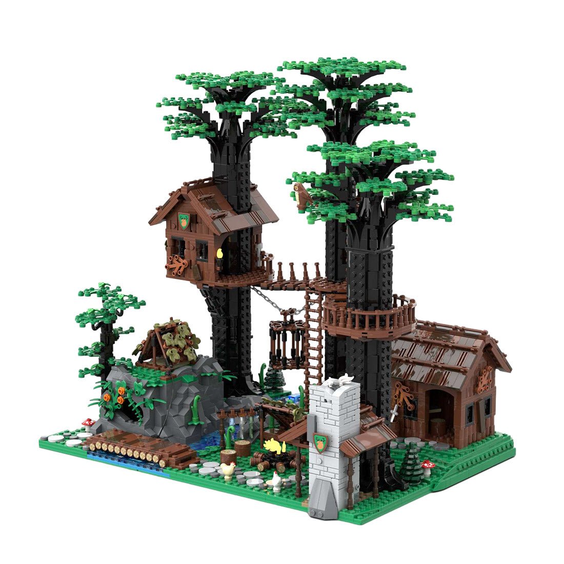 MOC - 153885 Forestmen's Headquarters Castle System - LesDiy