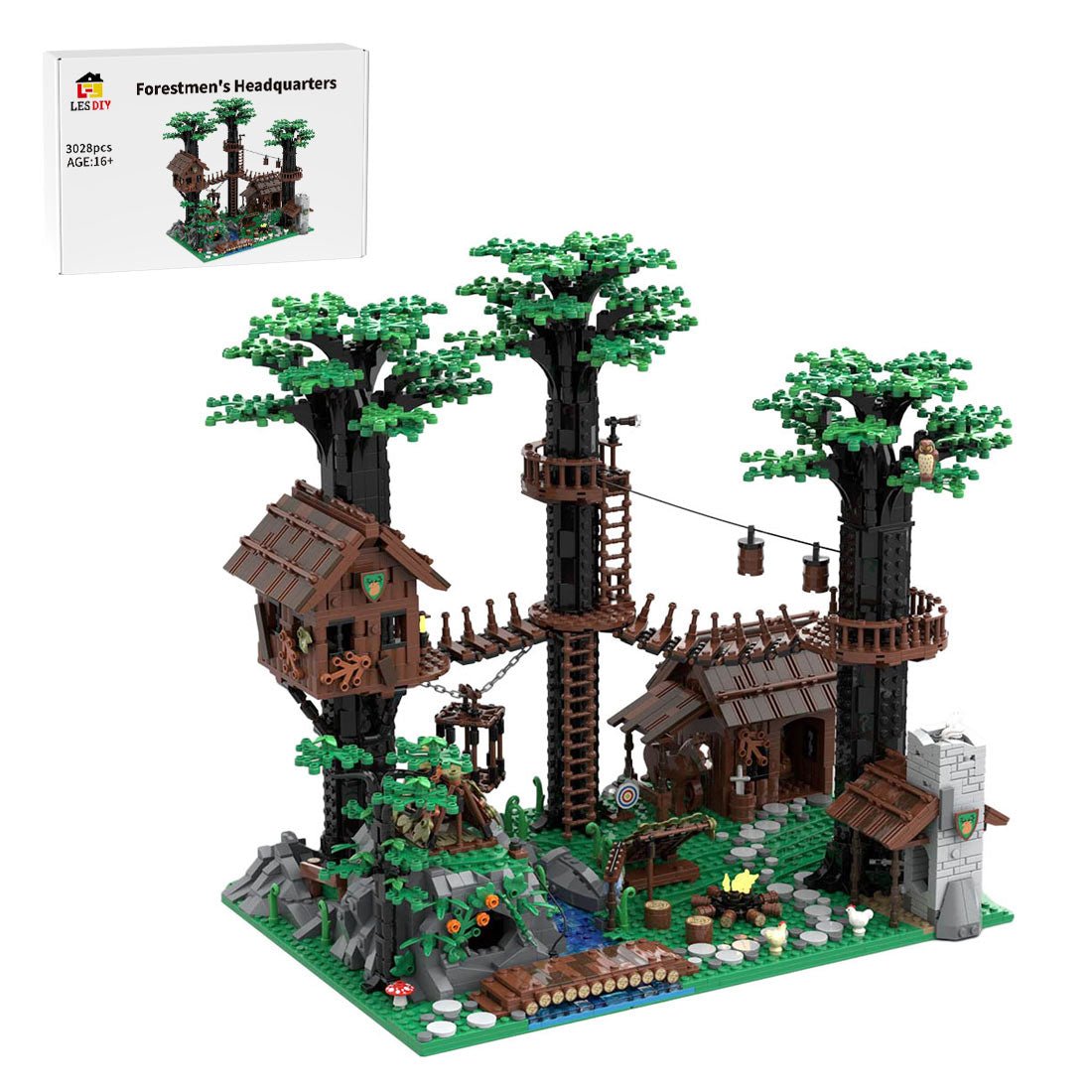 MOC - 153885 Forestmen's Headquarters Castle System - LesDiy