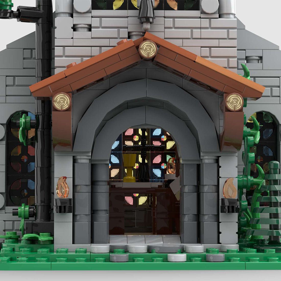 MOC - 153931 Medieval Lion Knights' Church - LesDiy