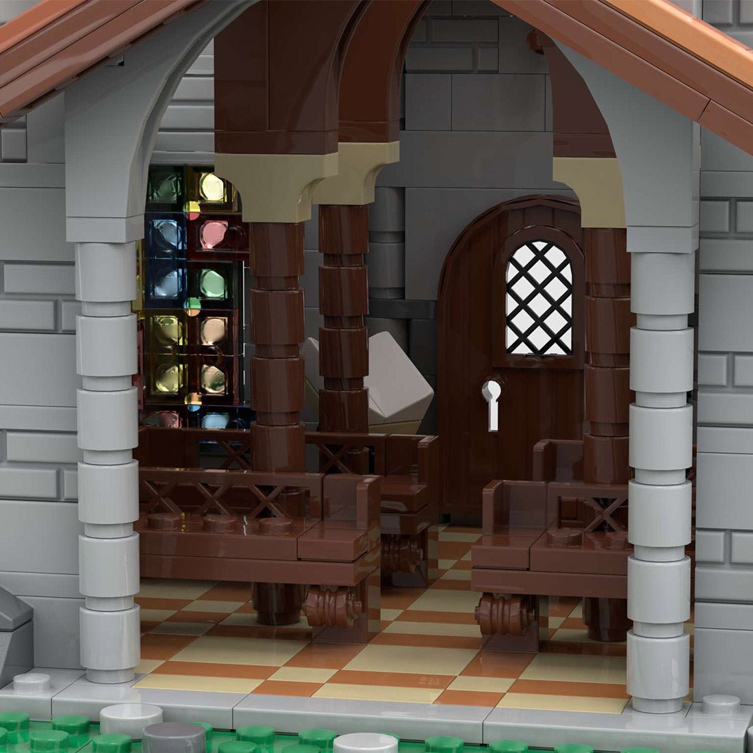 MOC - 153931 Medieval Lion Knights' Church - LesDiy