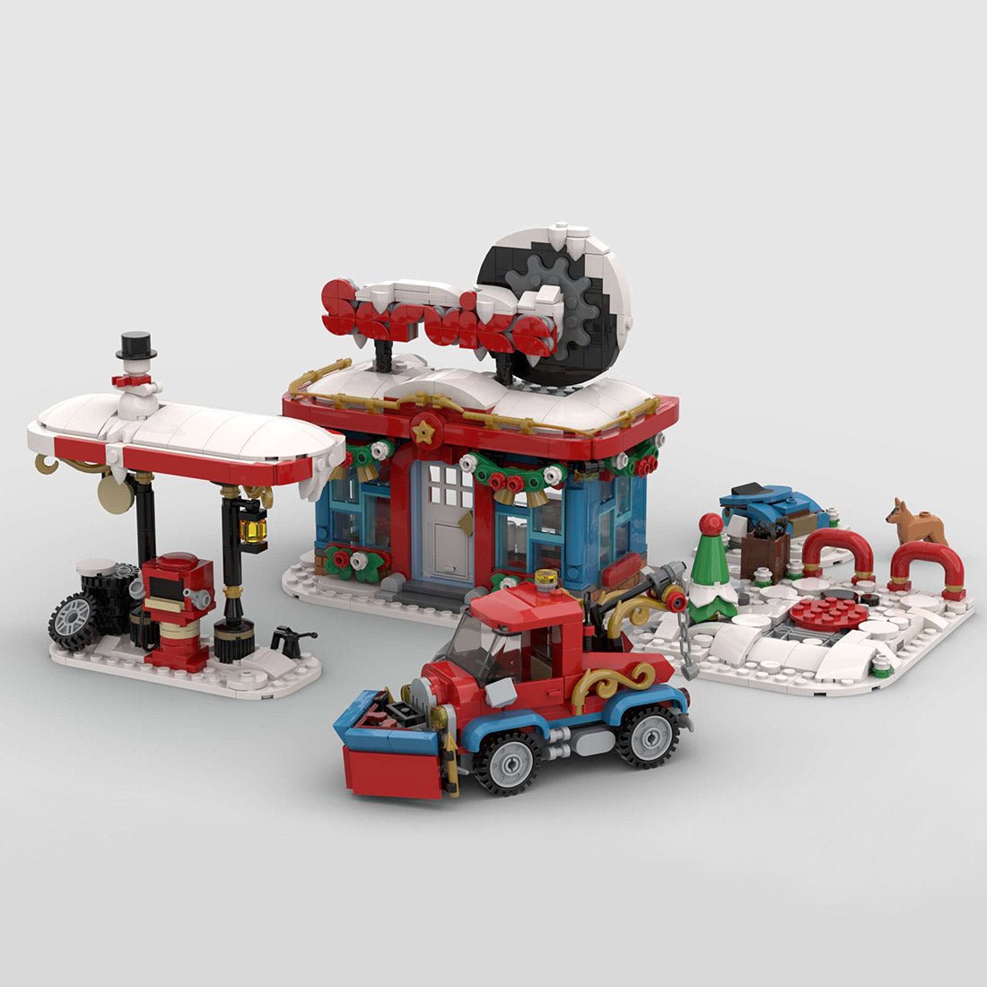 MOC - 157054 Winter Petrol Service Station - LesDiy