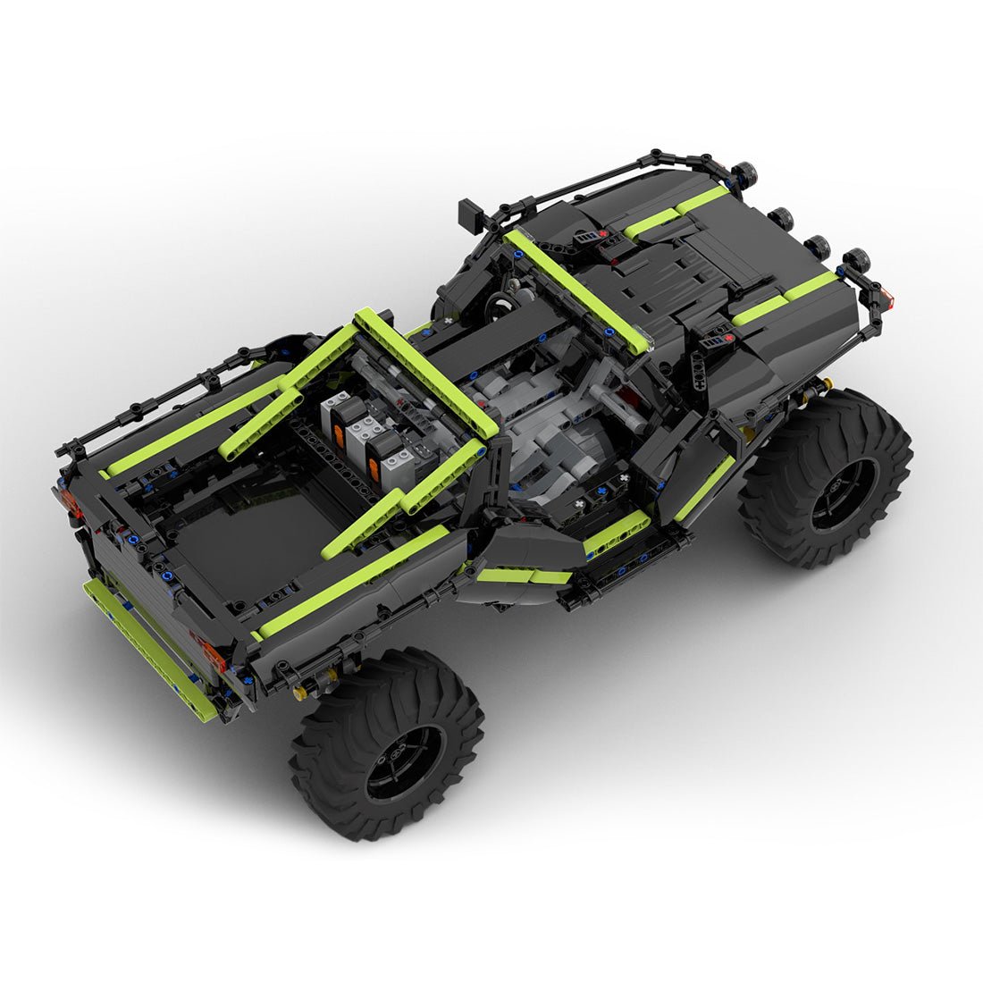 MOC - 172968+MOC - 166891 1/10 Scale M41 Machine Gun &Halo Warthog M12 - B Dynamic Version - LesDiy