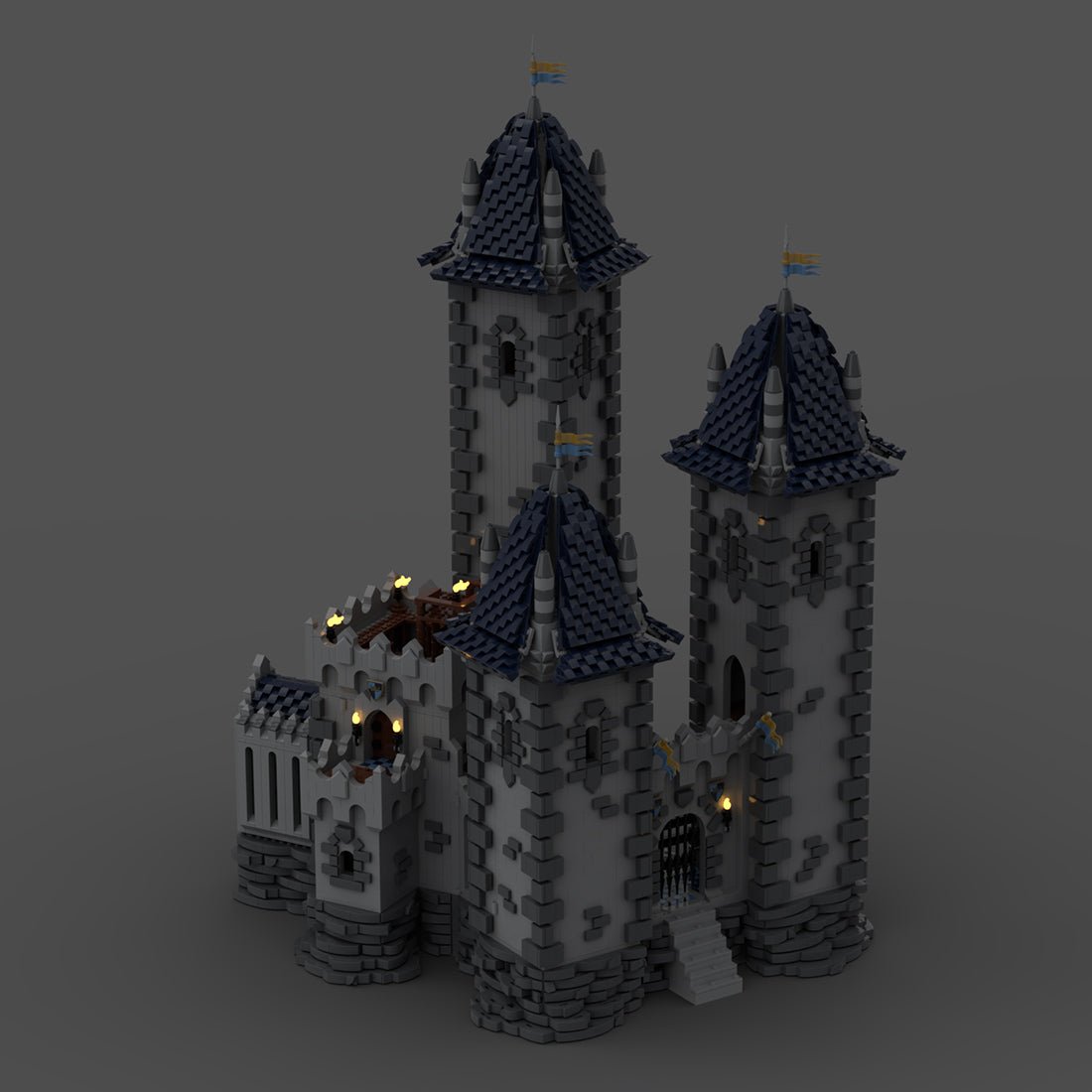 MOC - 176290 Medieval Three - Tower Castle Architecture - LesDiy