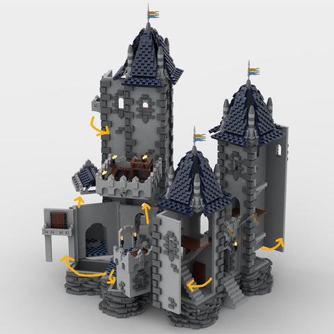 MOC - 176290 Medieval Three - Tower Castle Architecture - LesDiy