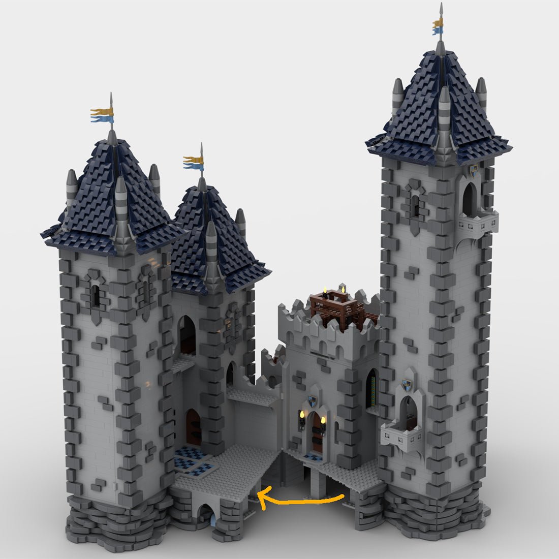 MOC - 176290 Medieval Three - Tower Castle Architecture - LesDiy