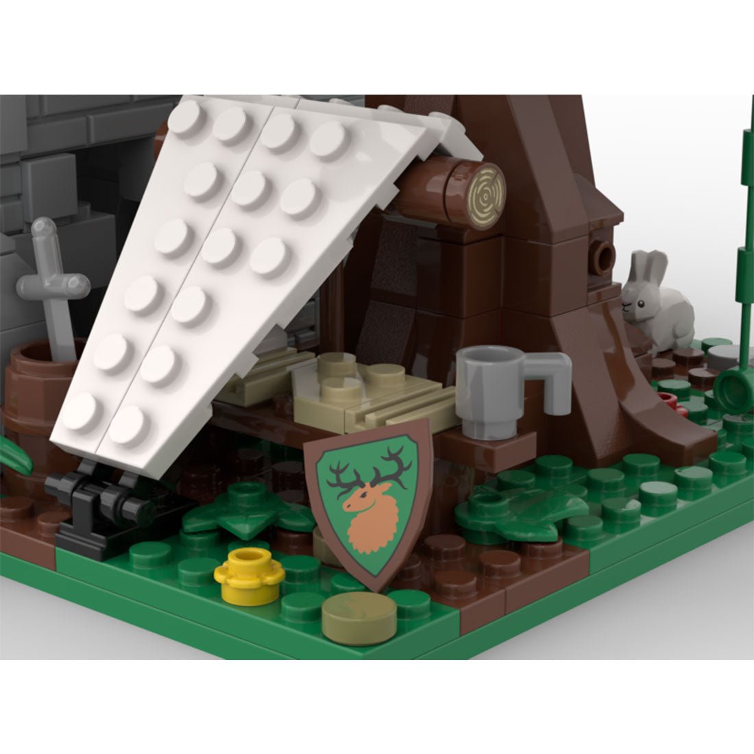 MOC - 176956 Forestmen Ruined Wall Look - Out - LesDiy