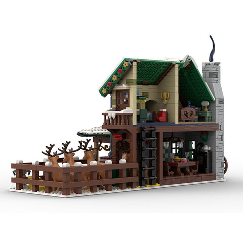 MOC - 183213 Winter Village Reindeer Ranch Building Blocks - LesDiy