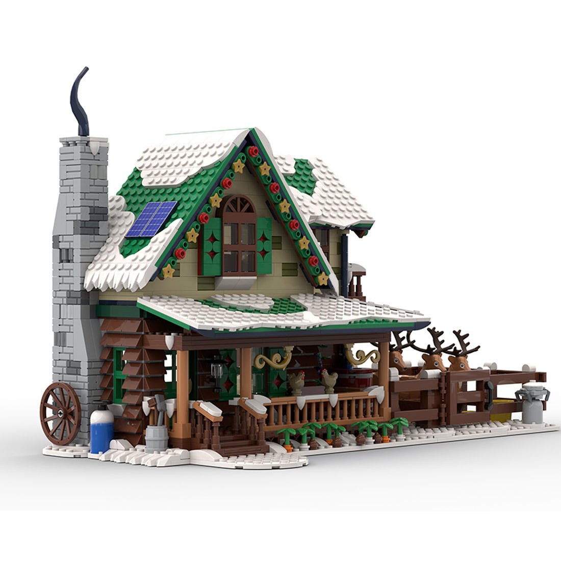 MOC - 183213 Winter Village Reindeer Ranch Building Blocks - LesDiy