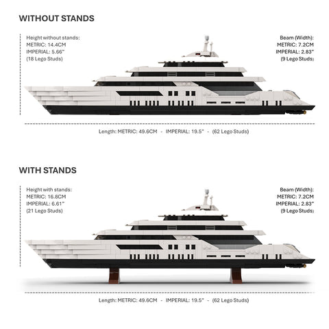 MOC - 185660 WHITE Luxury Yacht (Mini - Scale) - LesDiy