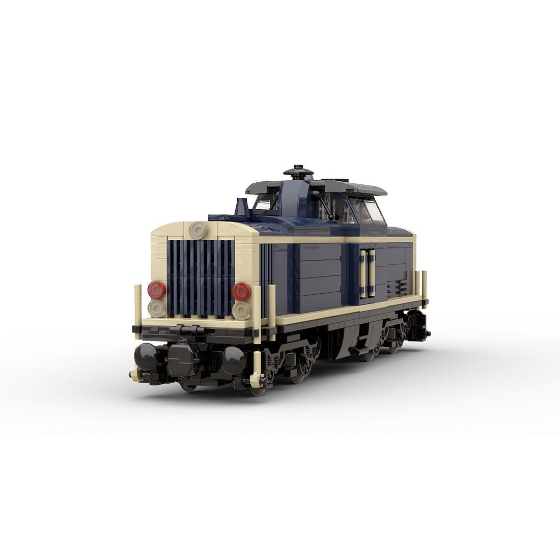 MOC - 191639 V100 German Cargo Locomotive "dark blue - tan" version 8W - LesDiy