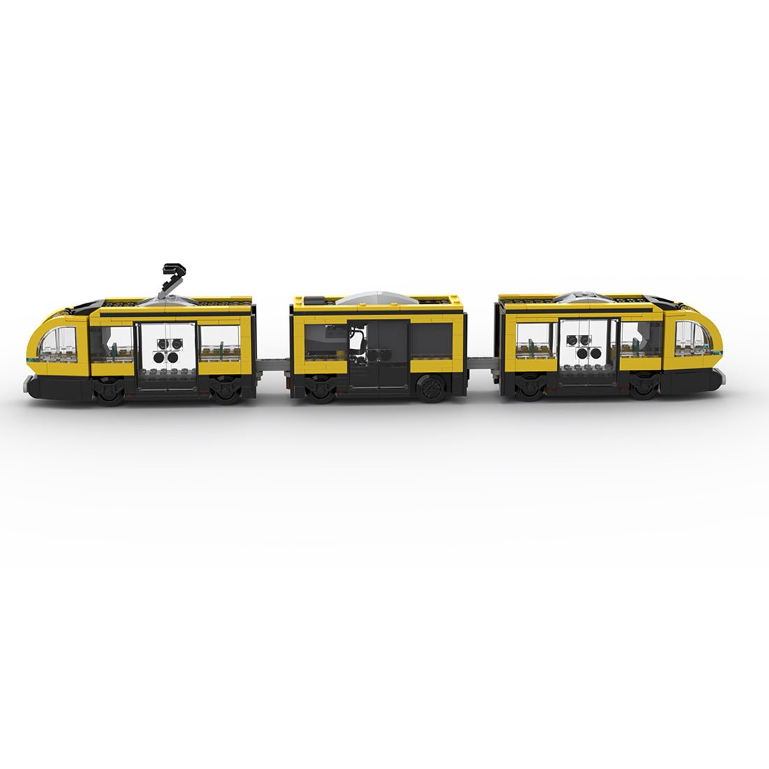 MOC - 198402 Downtown tram (Dynamic Version/530PCS/Yellow) - LesDiy - Locomotive