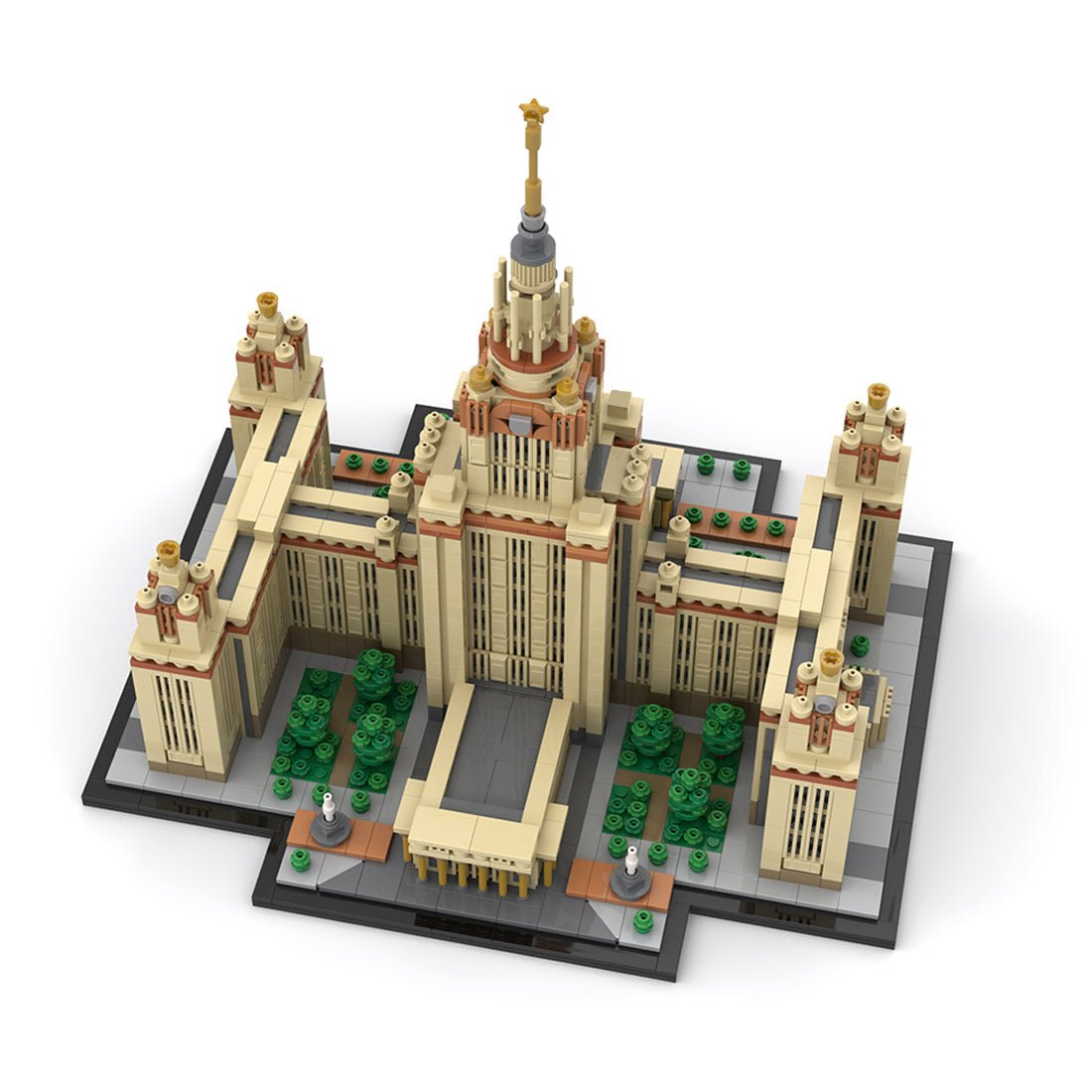 MOC - 203389 Moscow State University 1:800 Scale (M. V. Lomonosov University) Building Blocks - LesDiy