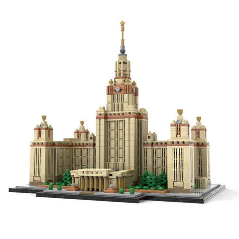 MOC - 203389 Moscow State University 1:800 Scale (M. V. Lomonosov University) Building Blocks - LesDiy