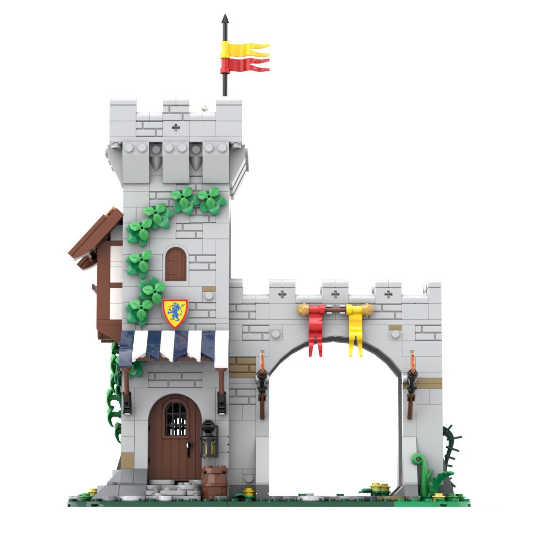 MOC - 204044 Lion Knight's Modular Town Gate - LesDiy