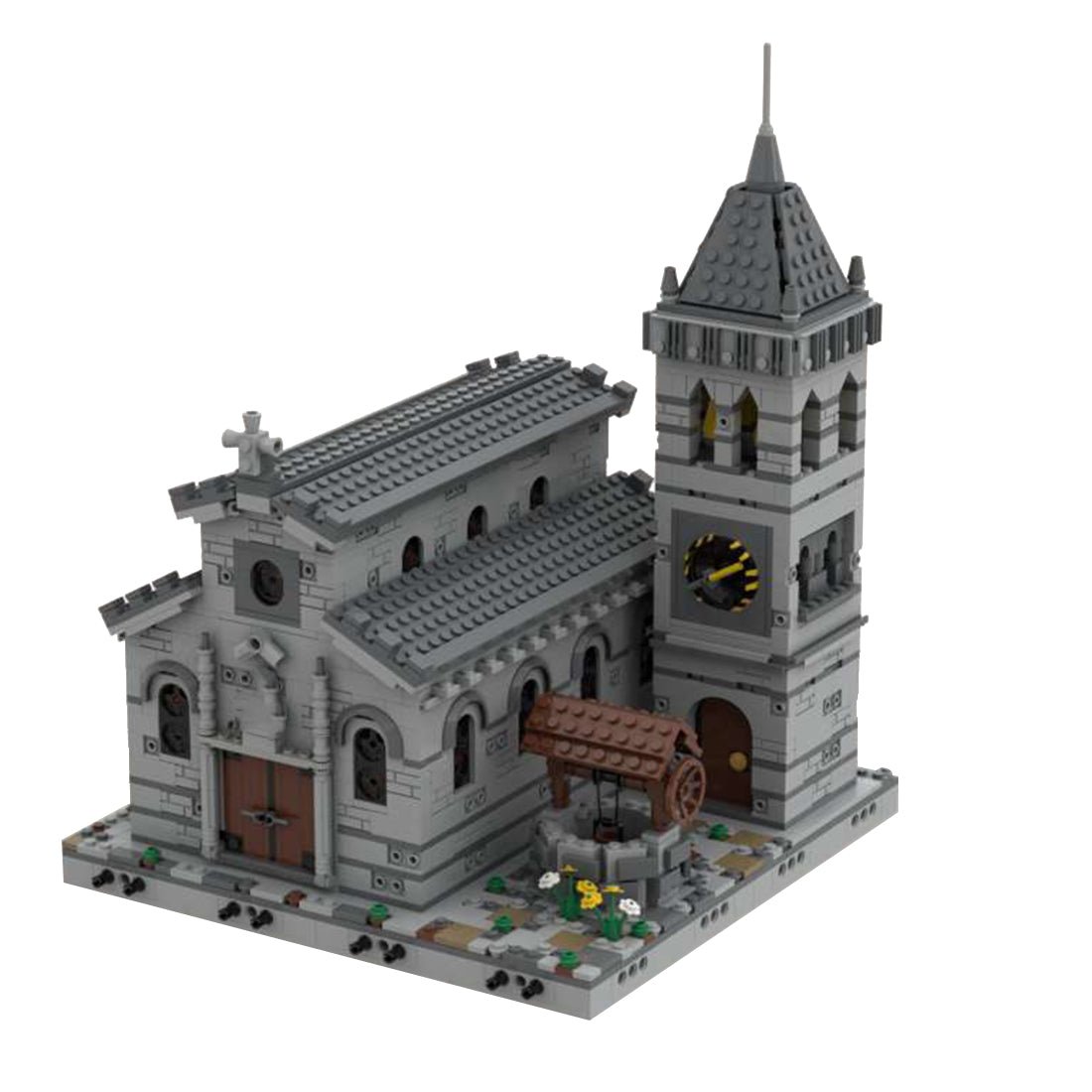 MOC - 33985 Medieval Street Bell Tower Church fot Lego - LesDiy