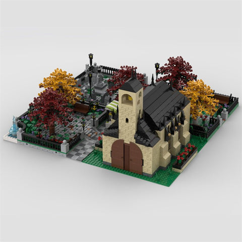 MOC - 36498 Modular Church with Cemetery - LesDiy