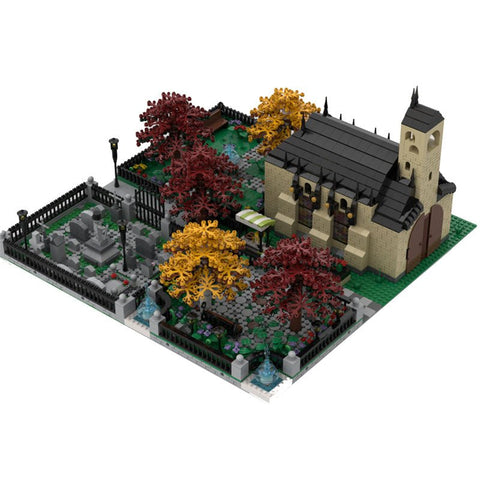 MOC - 36498 Modular Church with Cemetery - LesDiy