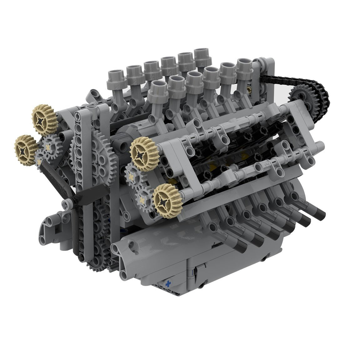 MOC - 40128 V12 Engine with Gearbox - LesDiy