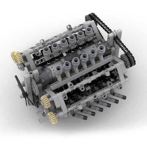 MOC - 40128 V12 Engine with Gearbox - LesDiy - 