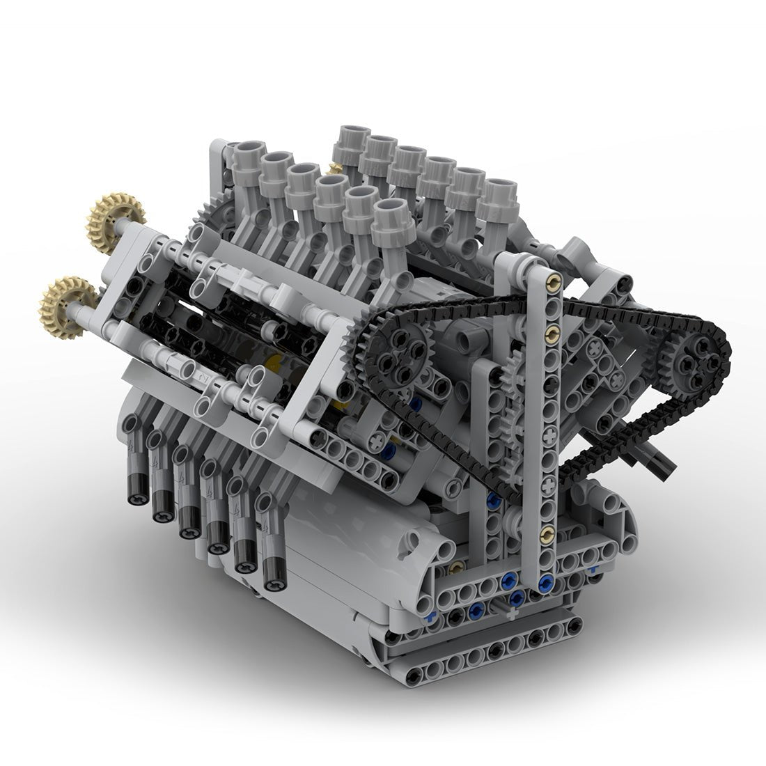 MOC - 40128 V12 Engine with Gearbox - LesDiy