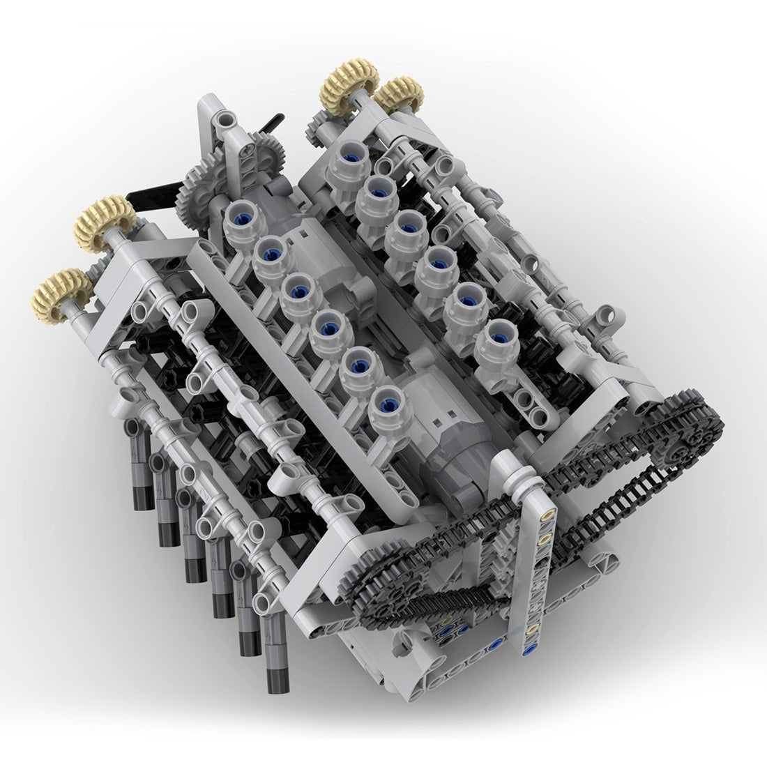 MOC - 40128 V12 Engine with Gearbox - LesDiy - 