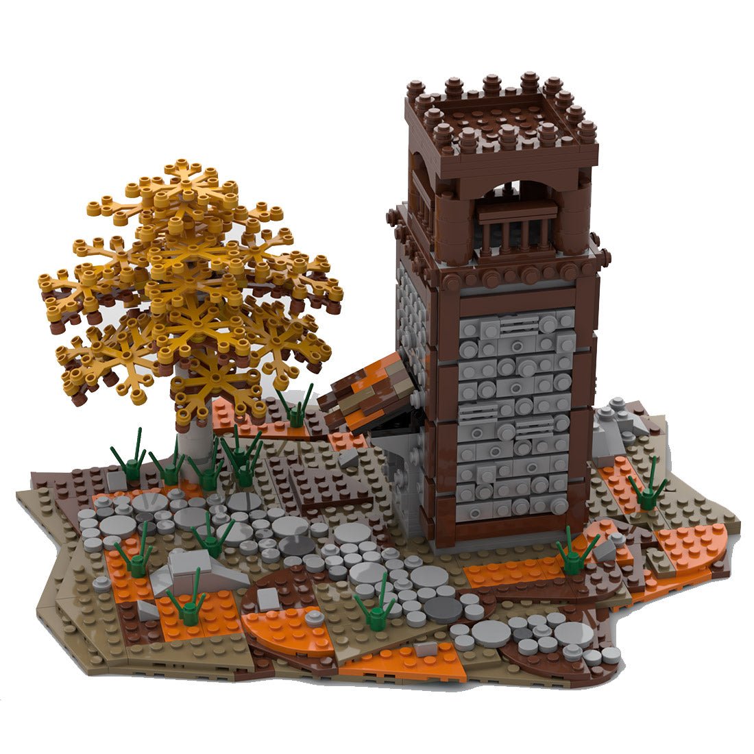 MOC - 42970 Medieval Watch Tower Building Blocks - LesDiy