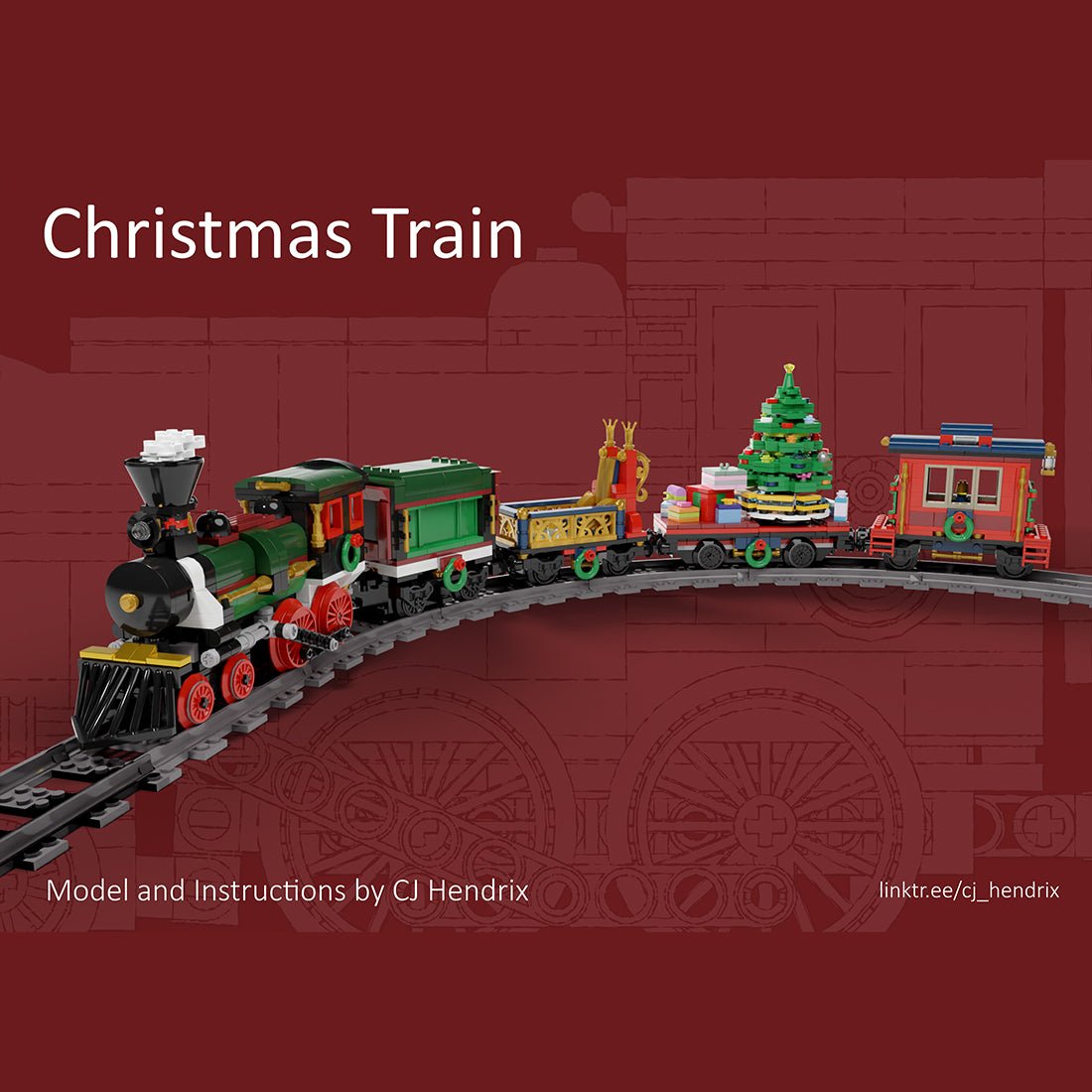 MOC - 49581 Motorized and Improved Christmas Train - LesDiy