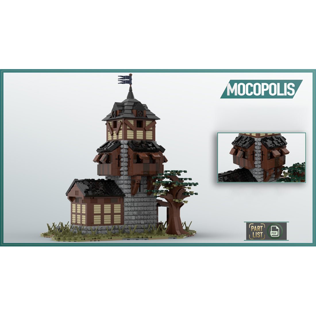 MOC - 49647 Medieval Watchtower - LesDiy