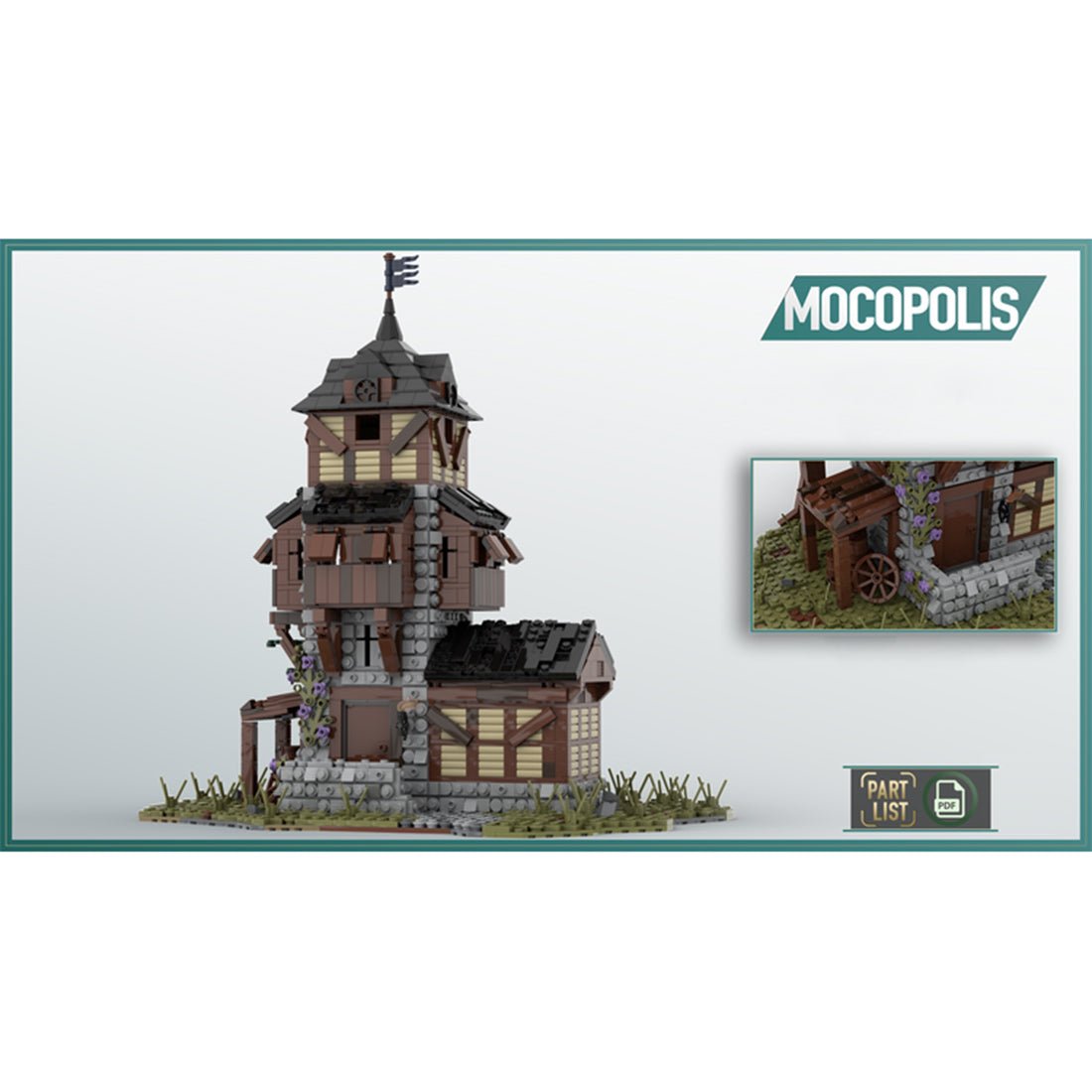 MOC - 49647 Medieval Watchtower - LesDiy