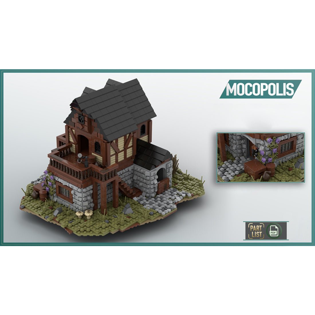 MOC - 49665 MOC Medieval House #2 (Inn) - LesDiy