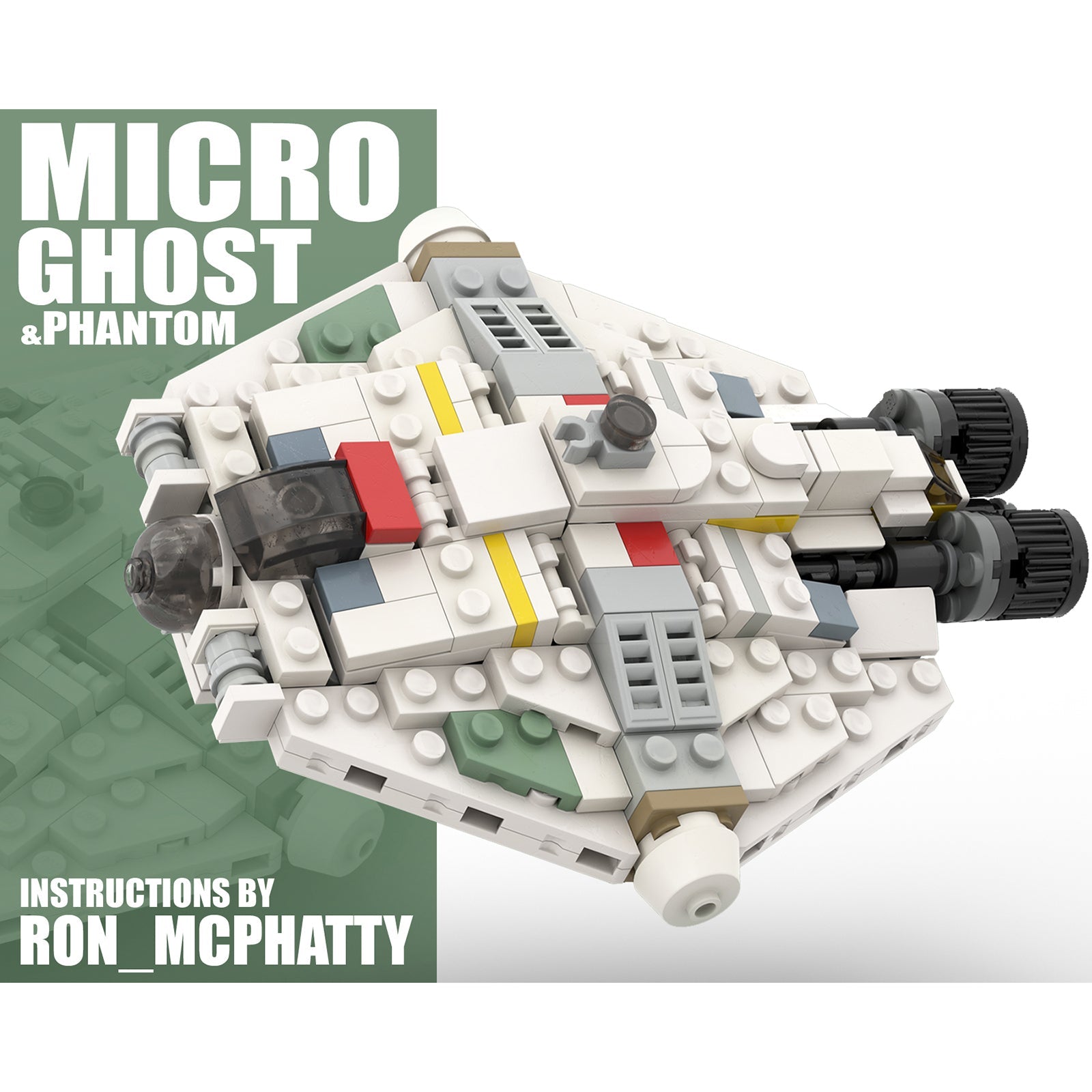 MOC - 50605 Micro Ghost & Phantom Spaceship Model - LesDiy - 