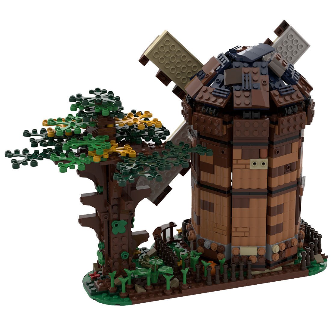 MOC - 52517 Medieval Dutch Windmill Building Blocks - LesDiy