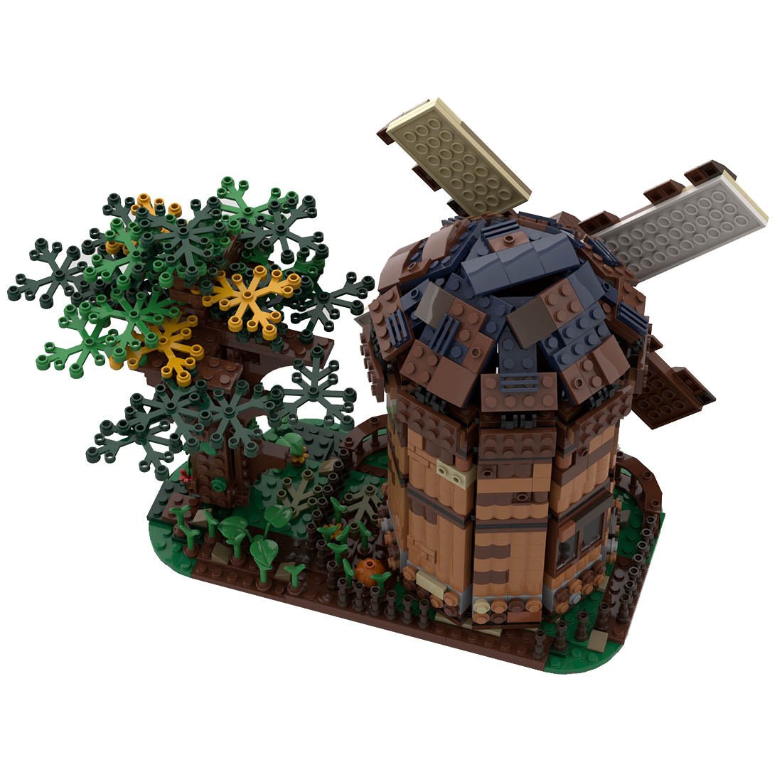 MOC - 52517 Medieval Dutch Windmill Building Blocks - LesDiy - 