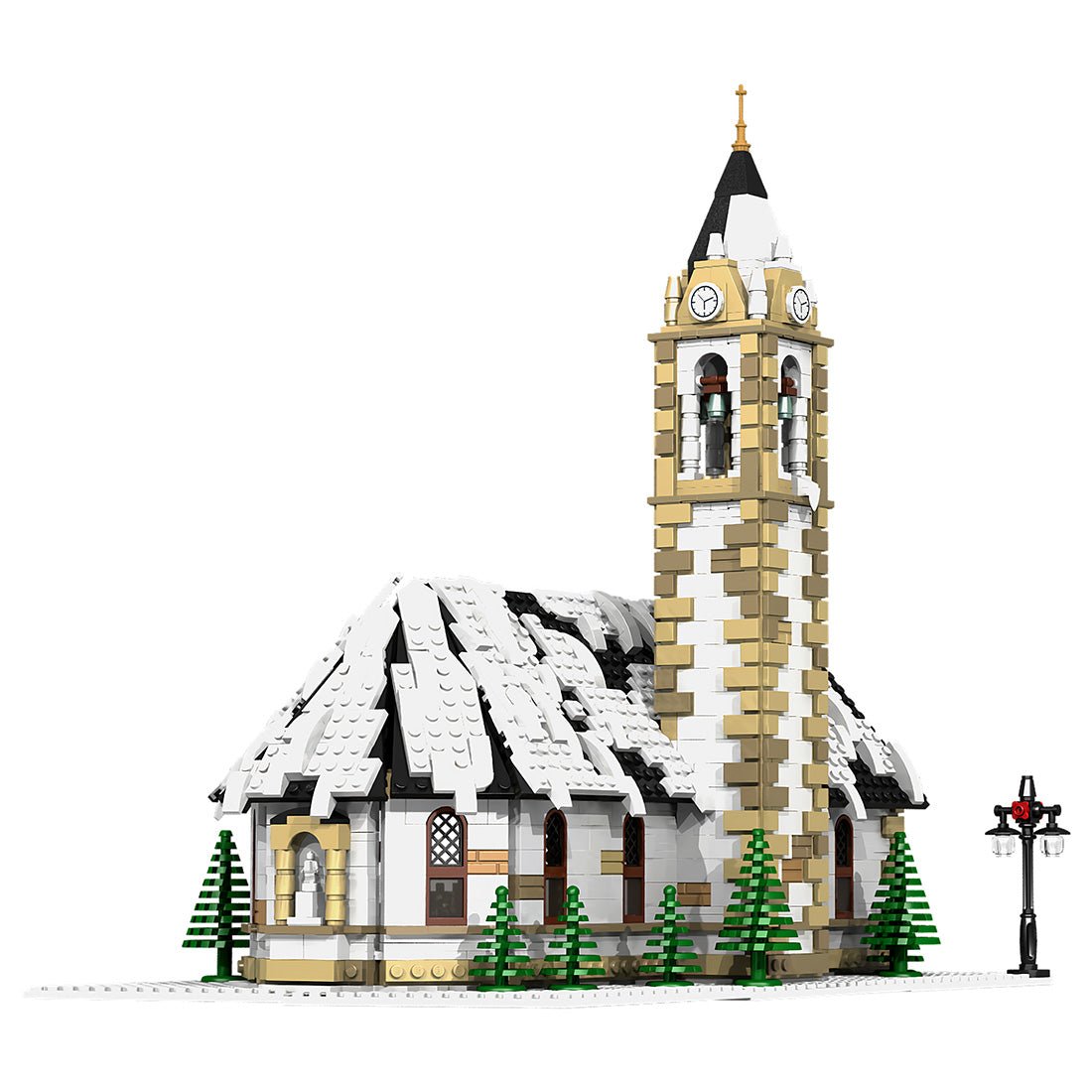 MOC - 6195 Winter Village Church Model - LesDiy