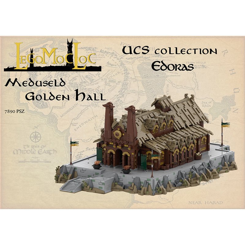 MOC - 62288 UCS Edoras - Meduseld Golden Hall - LesDiy