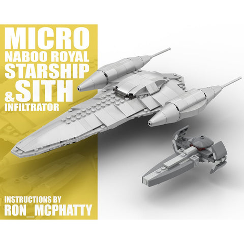 MOC - 65797 Micro Nubian Royal Starship & Sith Infiltrator - LesDiy