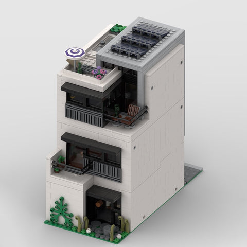 MOC - 74302 Modernist Townhouse Building Blocks - LesDiy - 