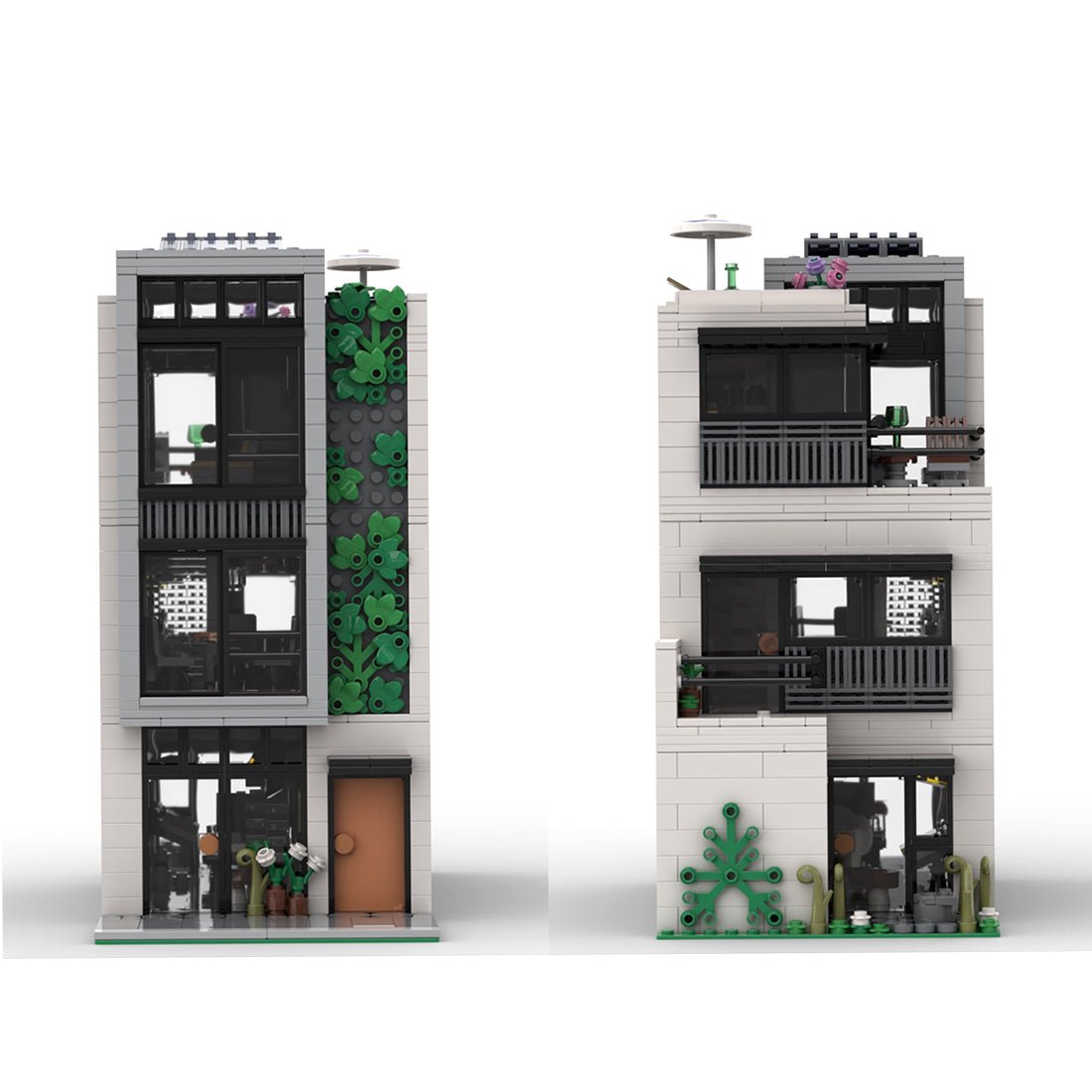 MOC - 74302 Modernist Townhouse Building Blocks - LesDiy