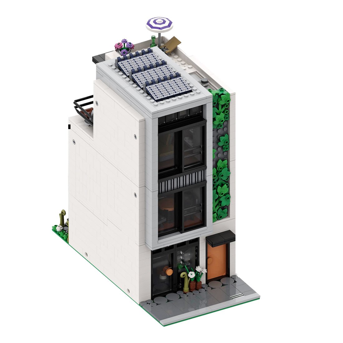 MOC - 74302 Modernist Townhouse Building Blocks - LesDiy - 