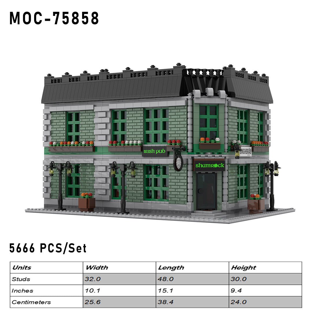 MOC - 75858 Shamrock Building Blocks - LesDiy