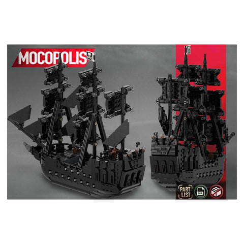 MOC - 84574 Pirate Black Pearl Ship Model - LesDiy