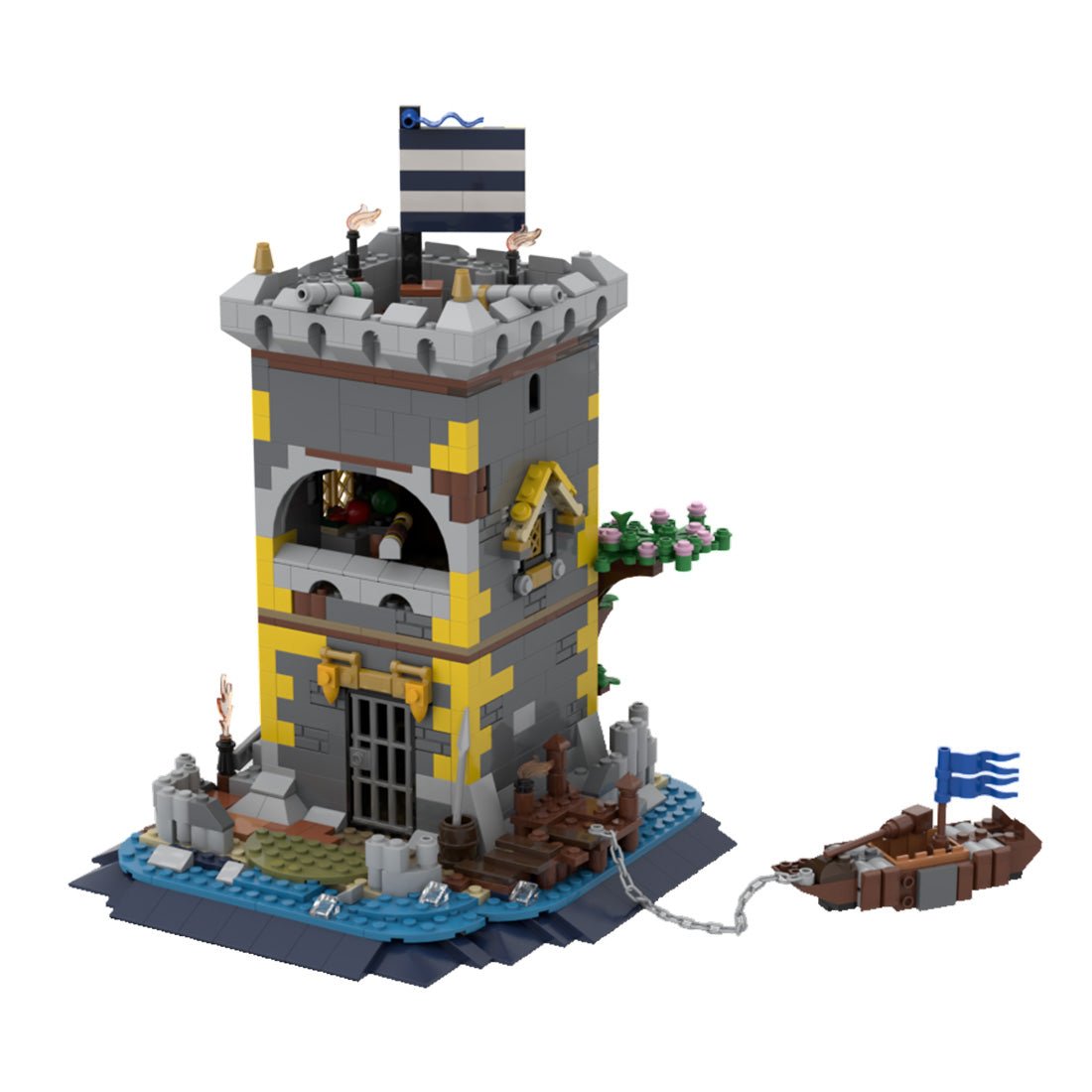 MOC - 85265 Medieval Pirate Fortress Building Blocks - LesDiy