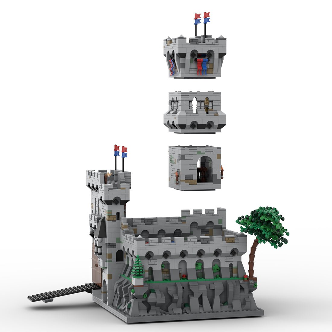 MOC - 87299 King’s Mountain Fortress - LesDiy