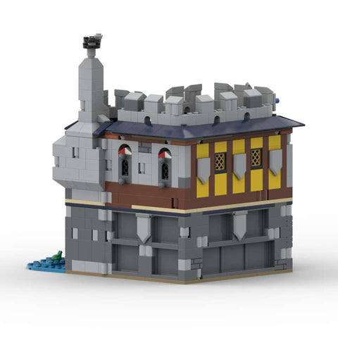 MOC - 88562 Medieval Street Scene Waterwheel fot Lego - LesDiy