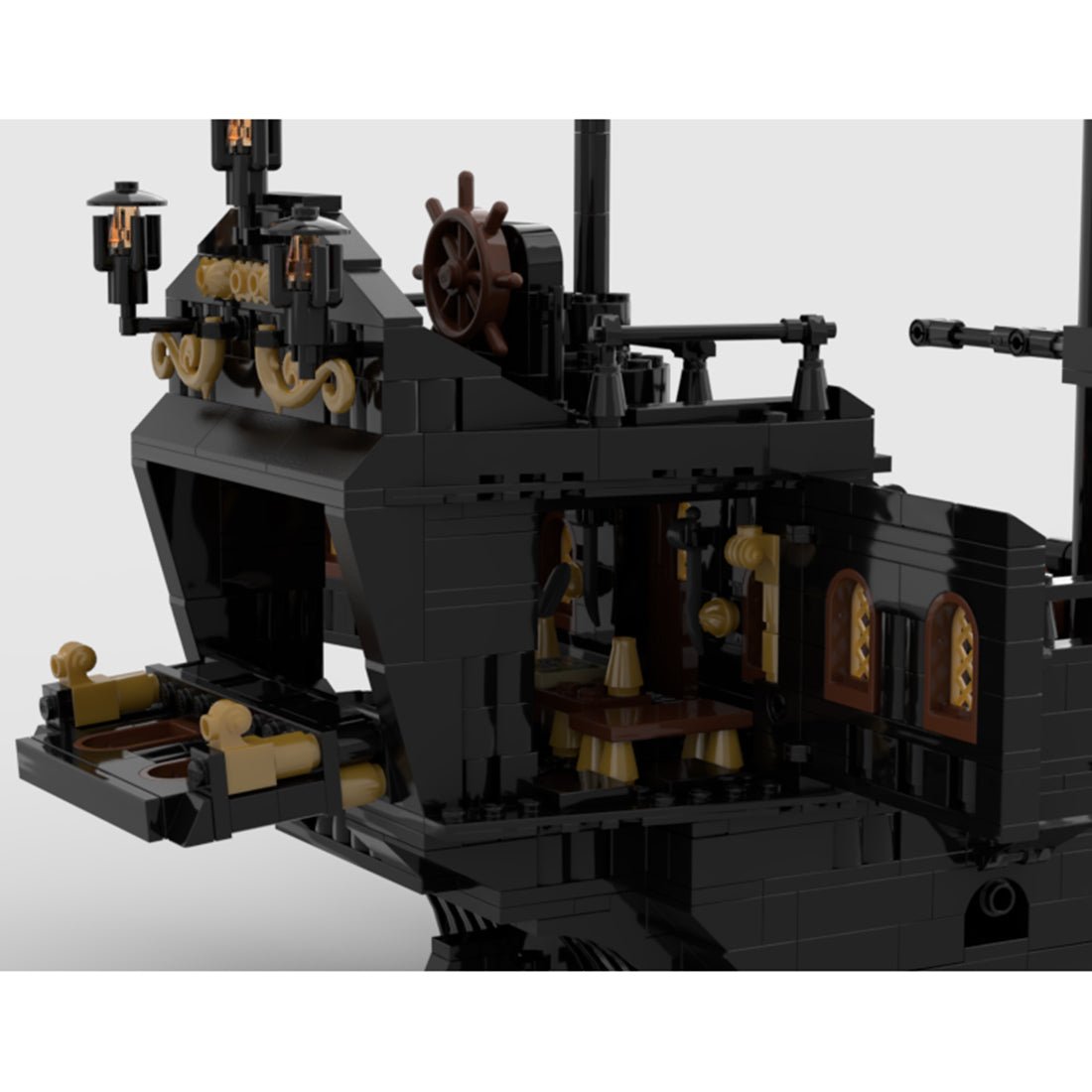 MOC - 89763 Black Pearl Pirate Warship - LesDiy - 