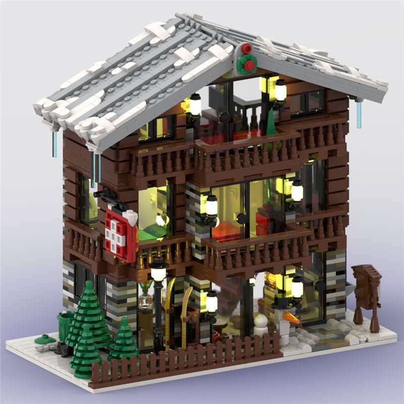 MOC - 91029 Winter Village Swiss Restaurant and Hotel - LesDiy - MOC