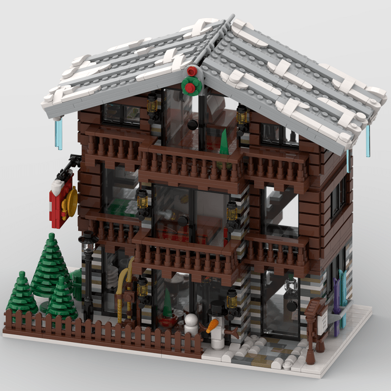 MOC - 91029 Winter Village Swiss Restaurant and Hotel - LesDiy - MOC